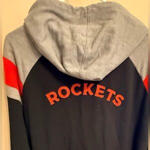 Fanatics Gray and Black Houston Rockets Hoodie Shirt NWOT Size M